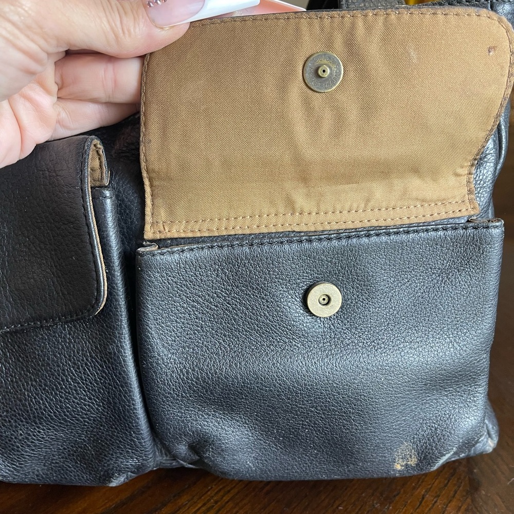 HOBO Charcoal Leather Shoulder Bag - Picture 5 of 8